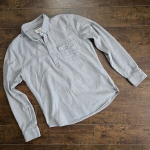 Marine Layer Shotwell Soft Gray Flannel Popover Size Medium